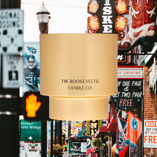 leather, vanilla, tonka, orange candle - old fashioned candle, nashville