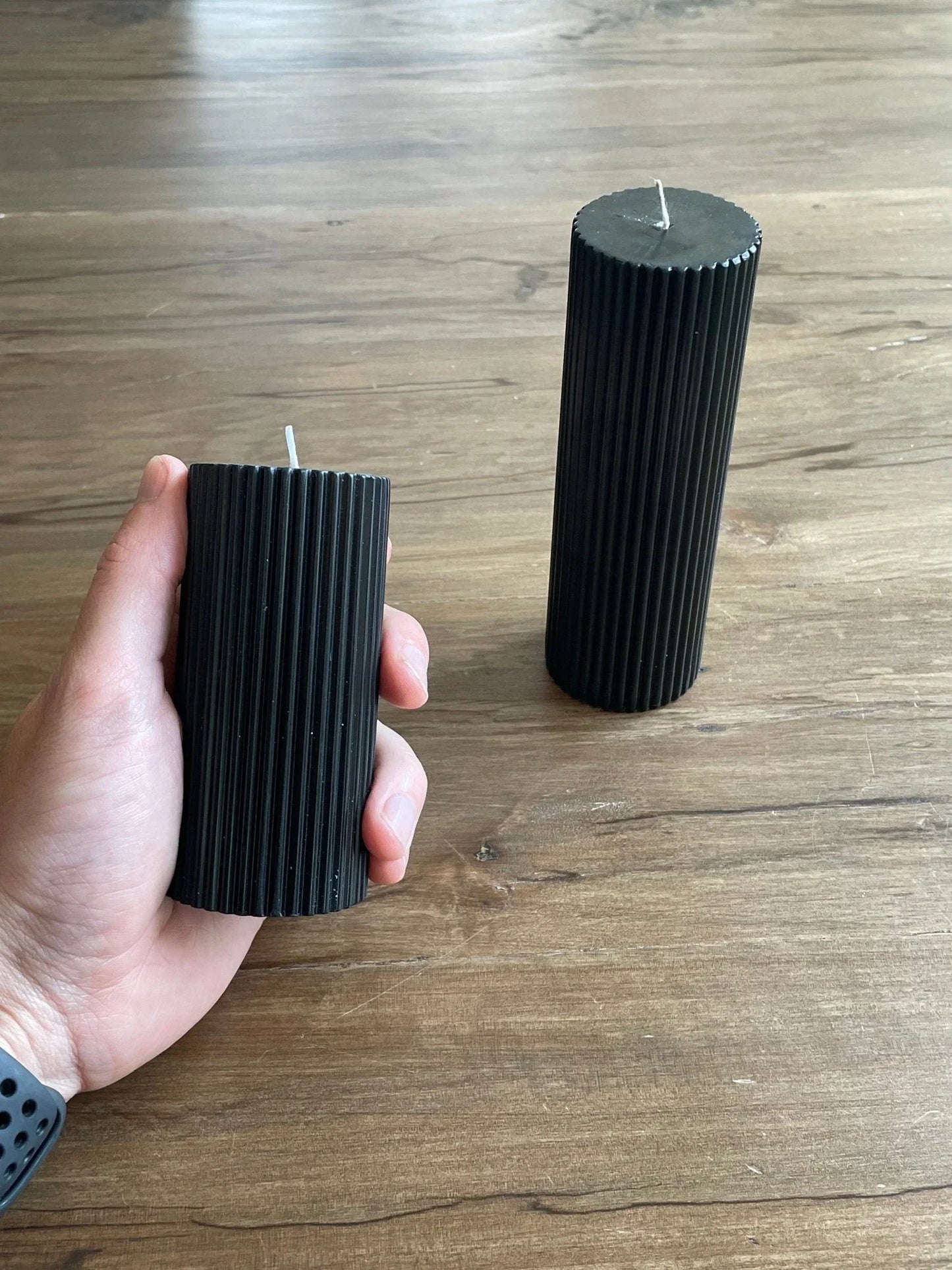 Ribbed Pillar Candle - The Roosevelts Candle Co.