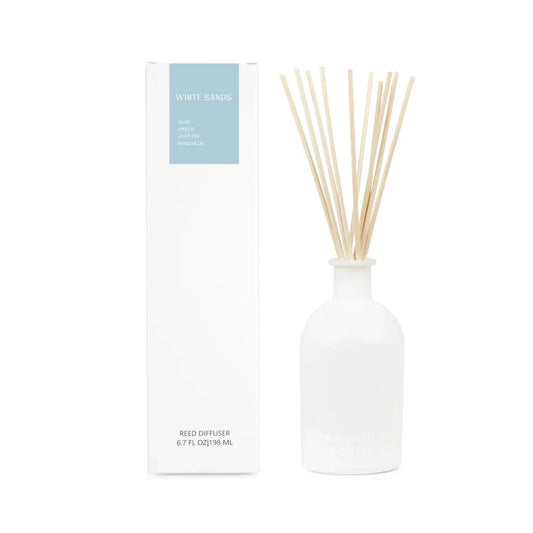 White Sands Reed Diffuser - Sea Salt, Jasmine, Dark Musk, Amber & Mandarin. - The Roosevelts Candle Co.
