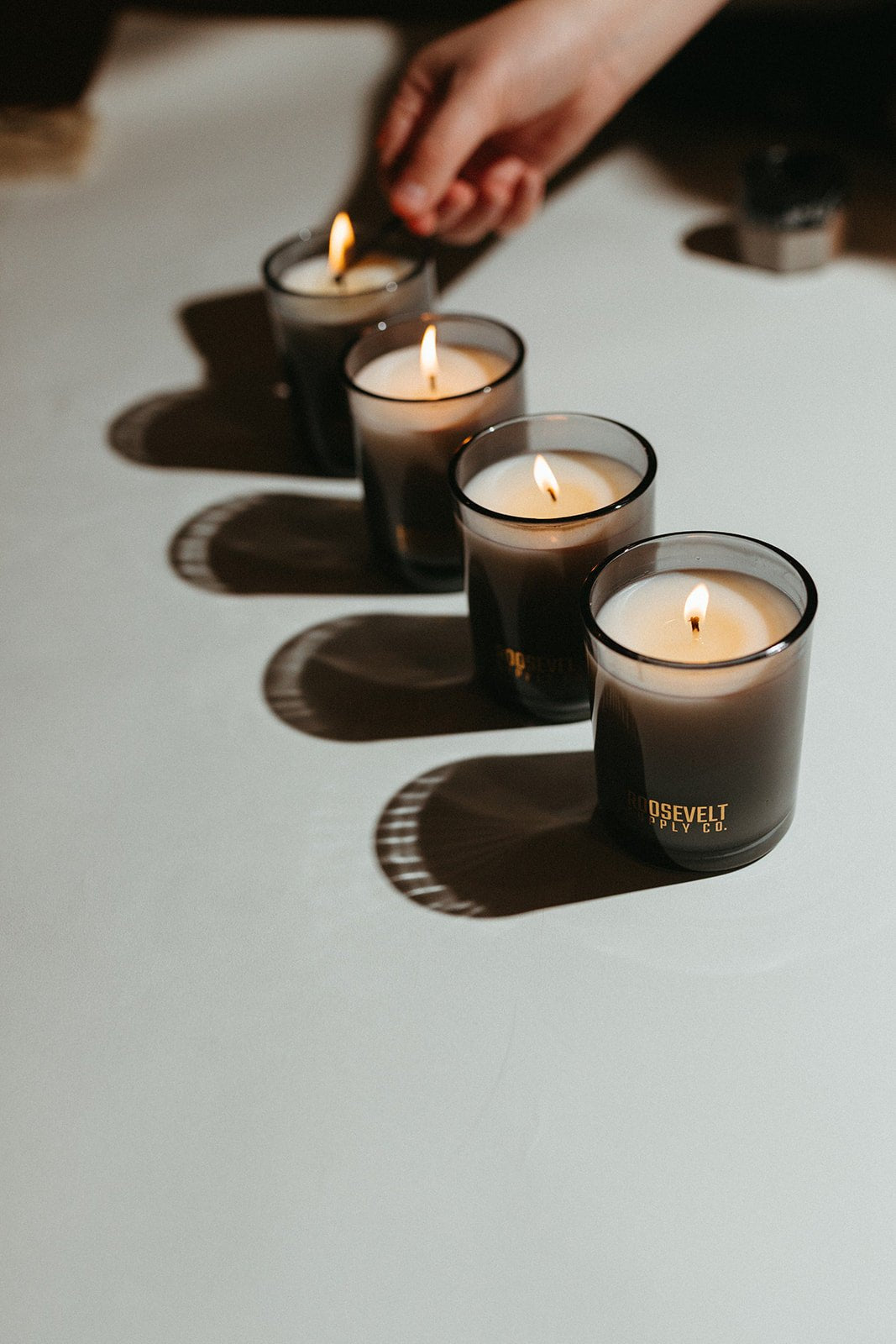 Smoked Glass Candles - The Roosevelts Candle Co.