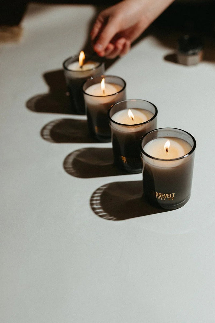 Smoked Glass Candles - The Roosevelts Candle Co.