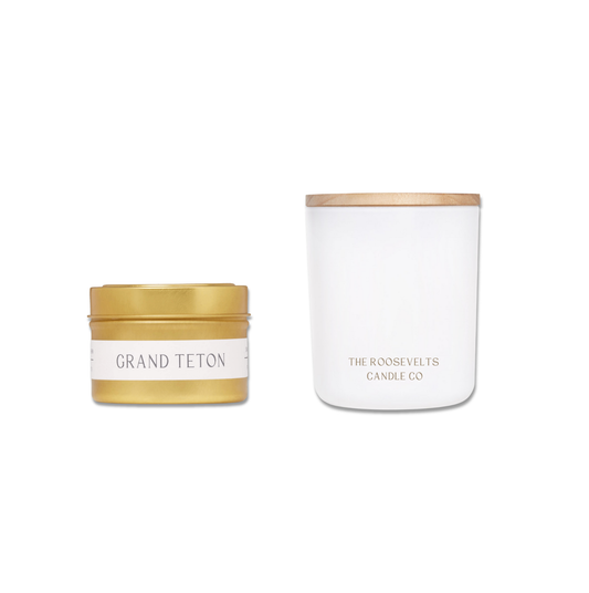grand teton soy candle duo set