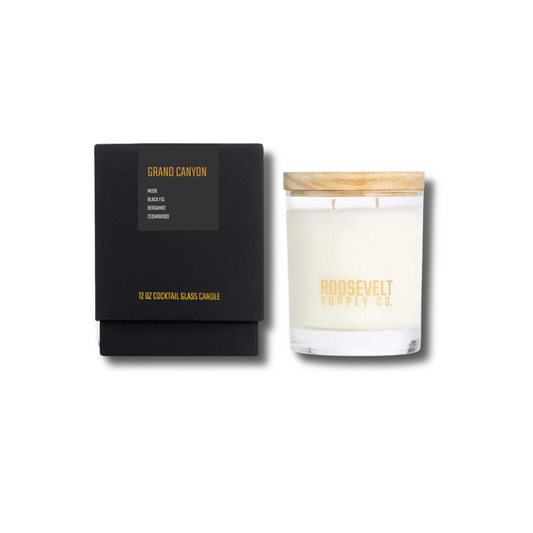 Grand Canyon Cocktail Glass Candle - The Roosevelts Candle Co.