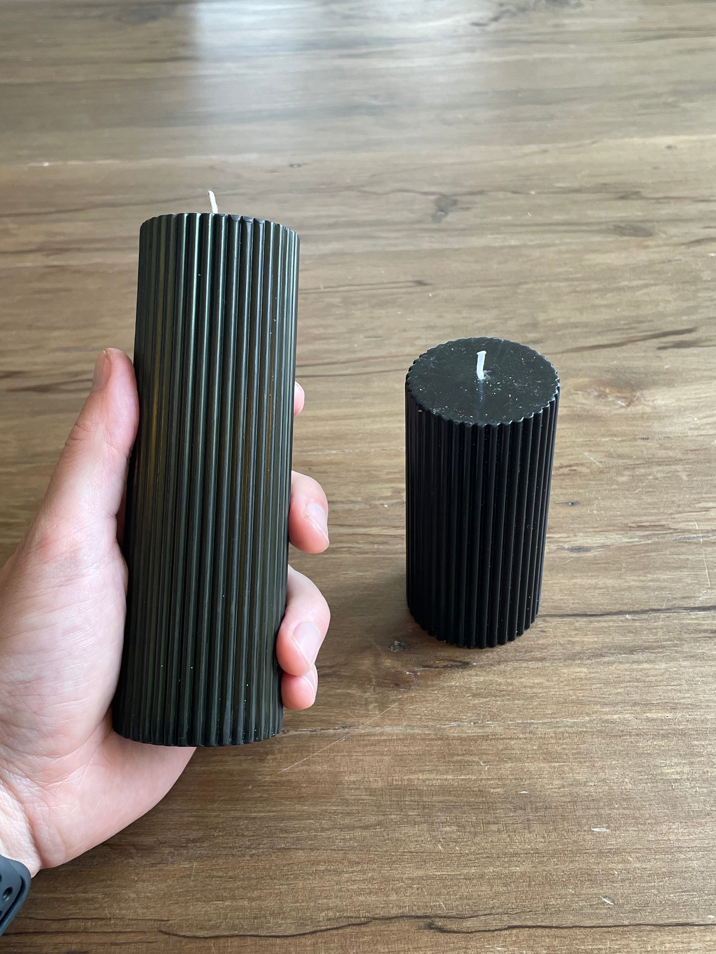 Ribbed Pillar Candle - The Roosevelts Candle Co.