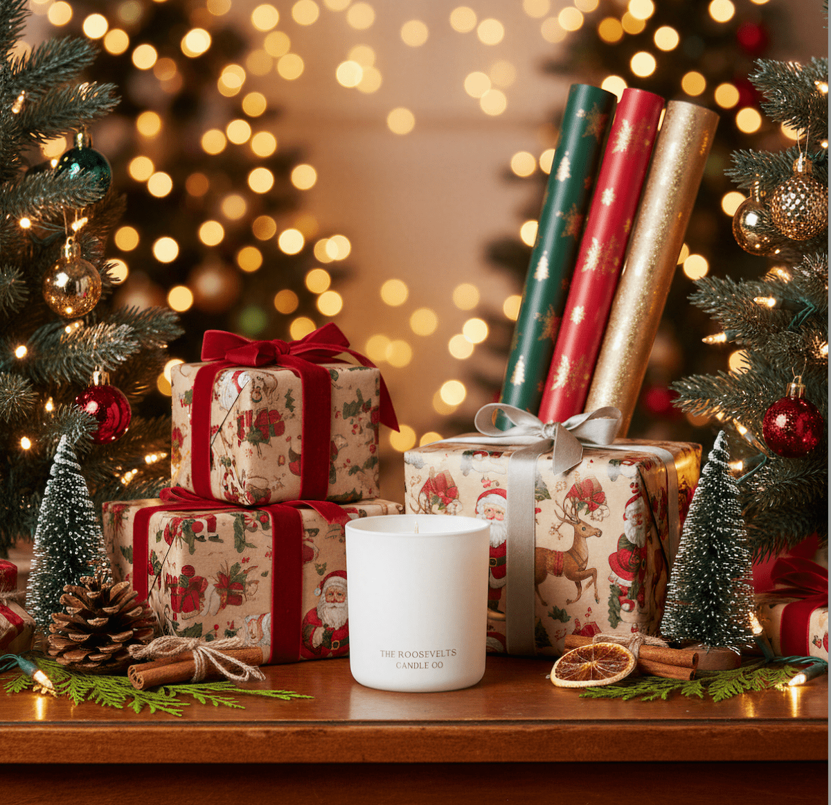 Christmas Trio Candles - The Roosevelts Candle Co.-Candle