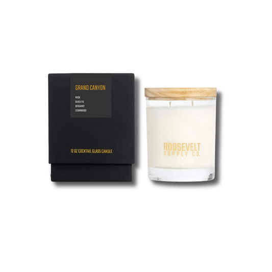 Grand Canyon Cocktail Glass Candle - The Roosevelts Candle Co.