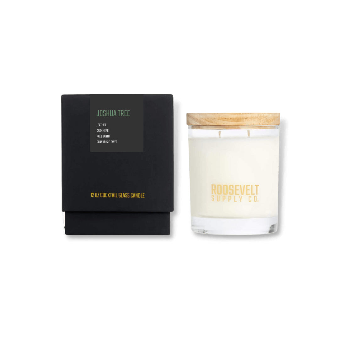 Joshua Tree Cocktail Glass Candle - The Roosevelts Candle Co.
