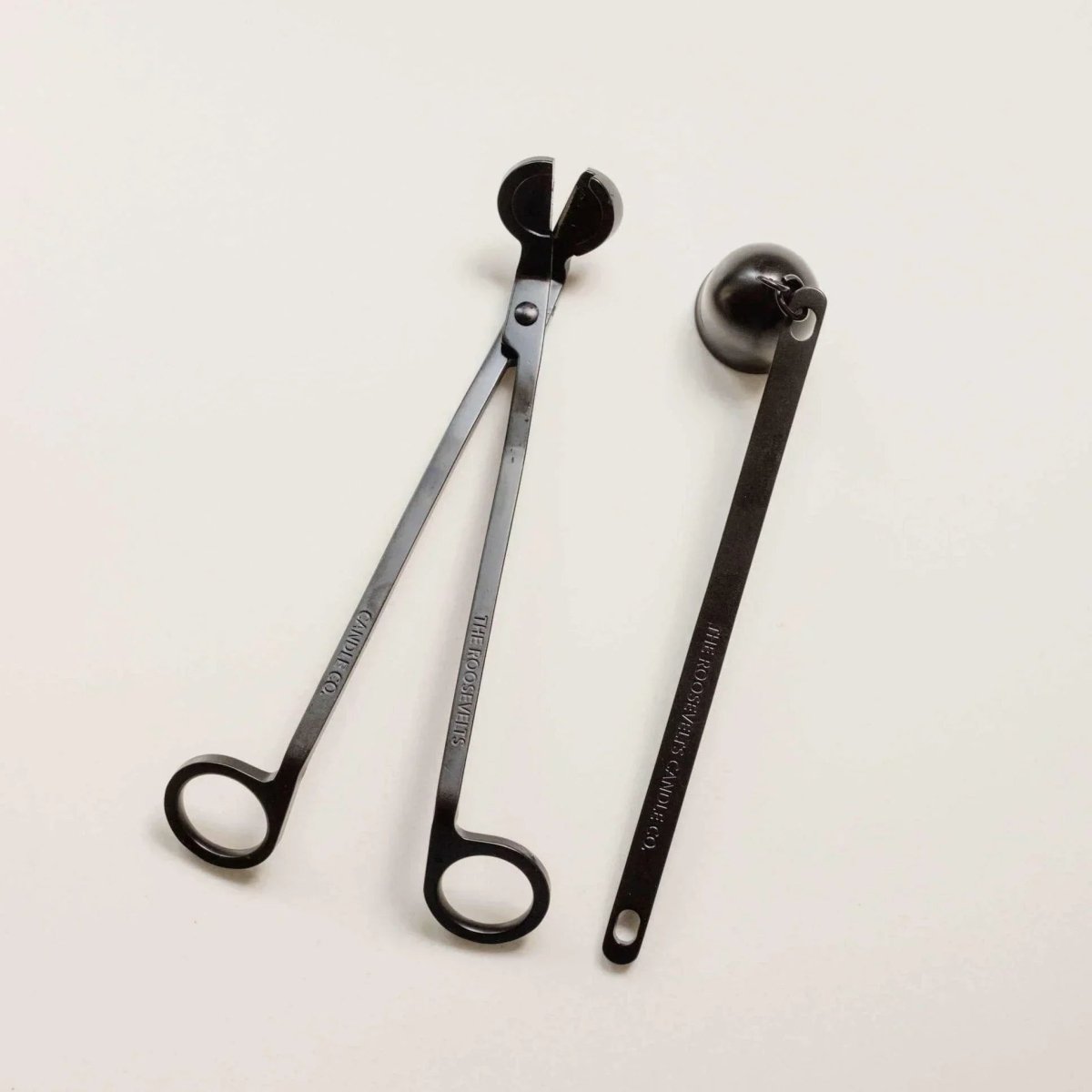 Matte Black Candle Trimmer + Snuffer - The Roosevelts Candle Co.-