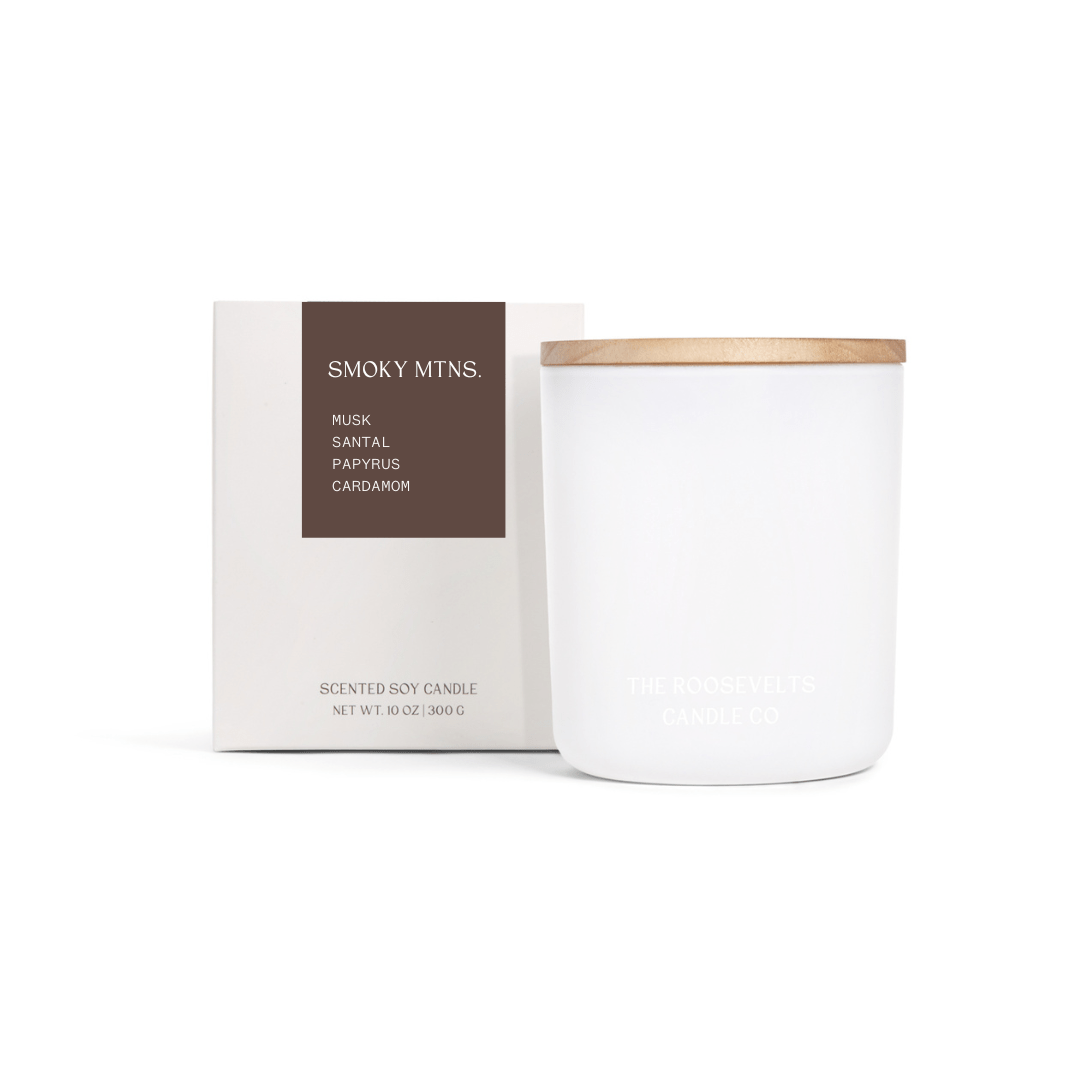 Smoky Mtn Candle - Musk, Santal, Papyrus & Cardamom - The Roosevelts Candle Co.
