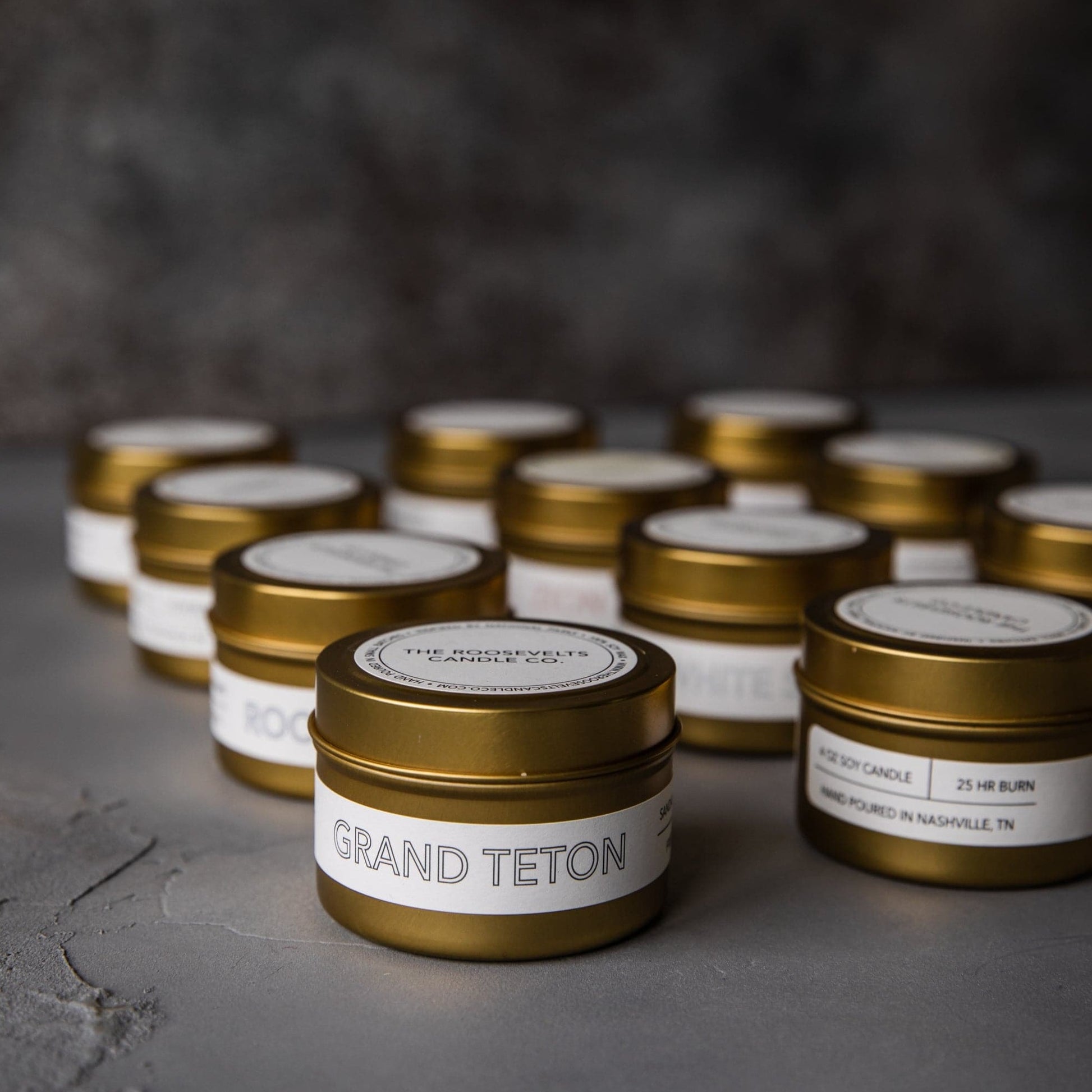 Grand Teton travel candle - the roosevelts candle co