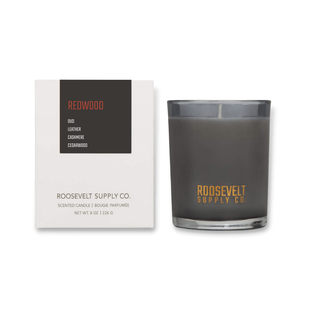 redwood candle, the roosevelts candle co, soy candle